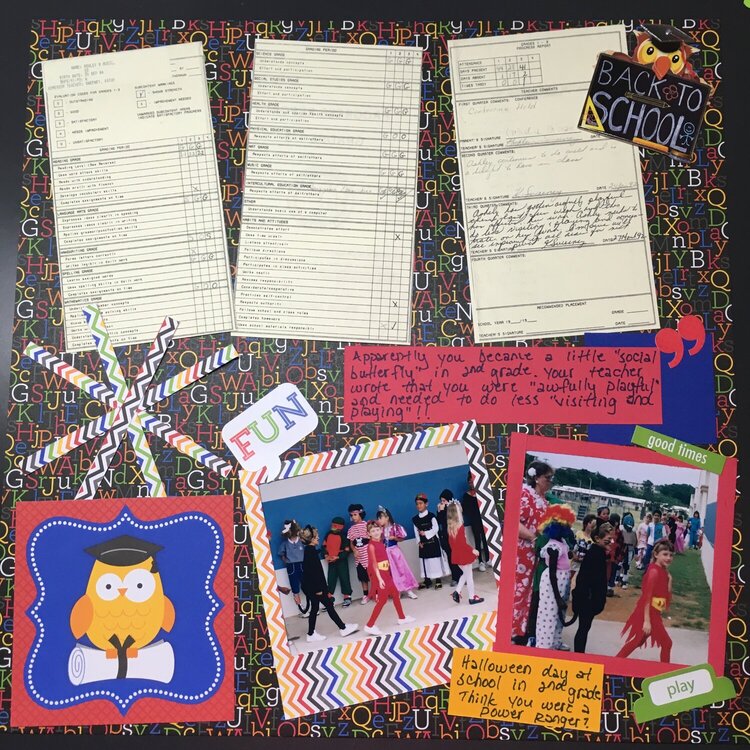 2nd grade progress report page