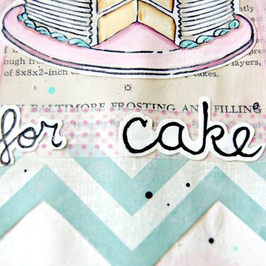 Hooray for cake! ...a bit of an Art Journal spread