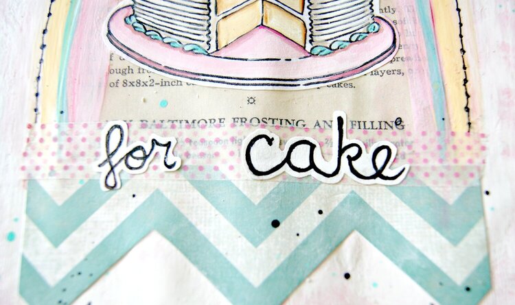 Hooray for cake! ...a bit of an Art Journal spread