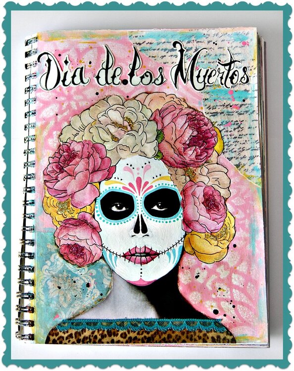Day of the Dead Art Journal page