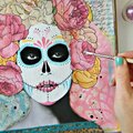 Day of the Dead Art Journal tutorial