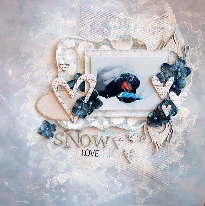 Snow Love *Scraps of Elegance January Sketch*