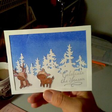 Reindeer window card
