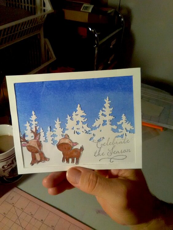 Reindeer window card