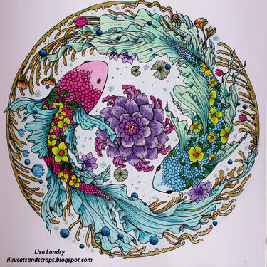 Beta Fish Mandala - artistic drawing by Melpomeni Chatzipanagiotou