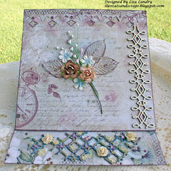 Brianne's Special Easel Card ~ gorgeous Blue Fern Studios papers
