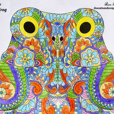 Bobby - the Bull Frog (Zentangle Coloring)