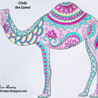 Cindy - the Camel (Zentangle Coloring)