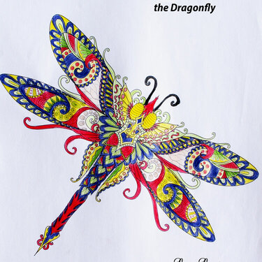 Drago - the Dragonfly (Zentangle Coloring)