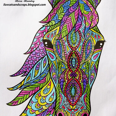 Marilyn the Mare (Zentangle Coloring)