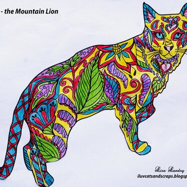 Martin the Mountain Lion (Zentangle Coloring)