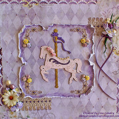 Shabby Pink Carousel Horse