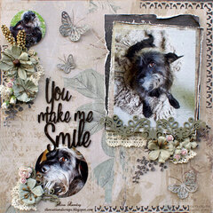 You make me Smile ~ a layout of Dixie (Possum)