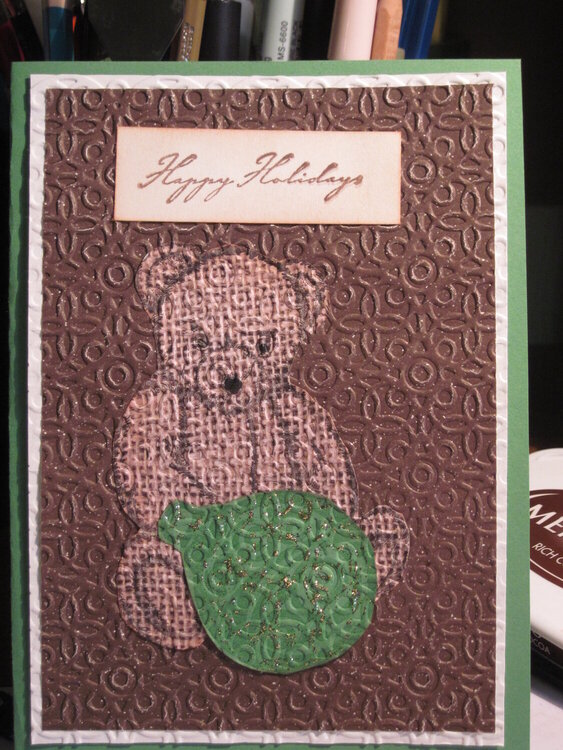 Christmas card for Virtual Swap (embedded embossing challenge)