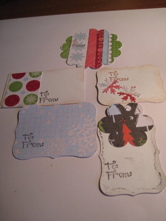 Christms Tags Examples for Craft Day with Grandpa
