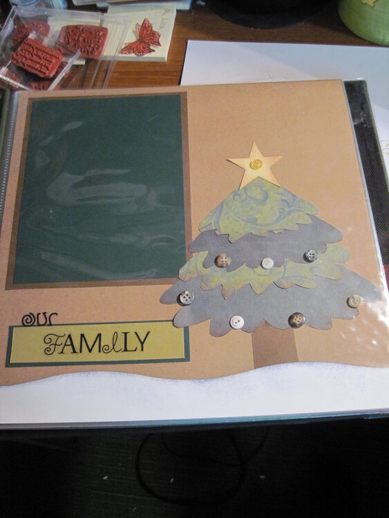 My family Christmas layout for Christmas album