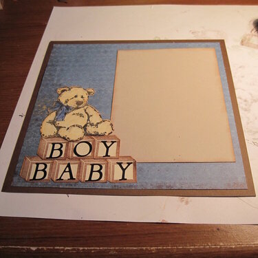 8 x8 layout for a baby boy album