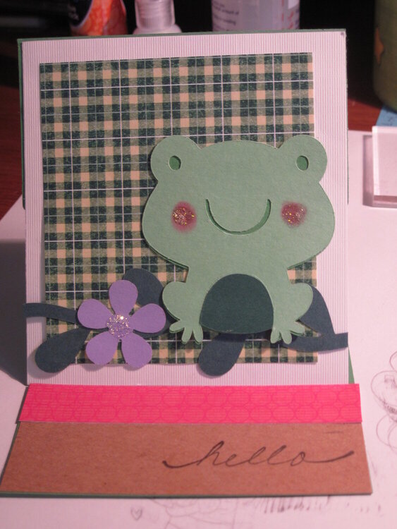 Frog easel card