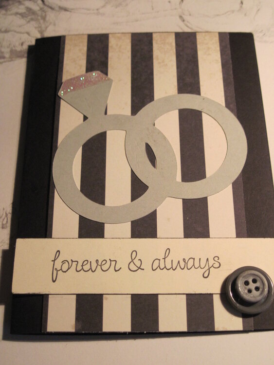 Forever and always wedding card