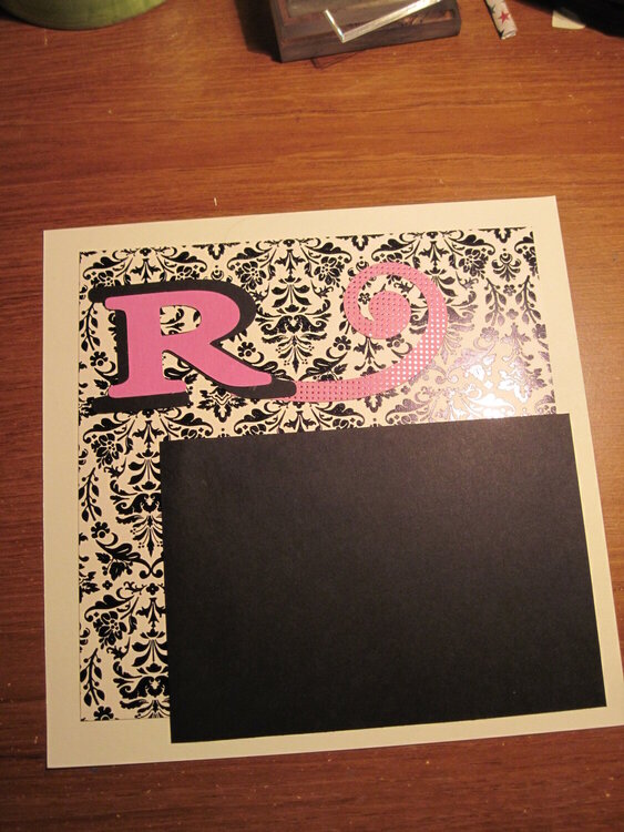 initial page of black, grey, purple album