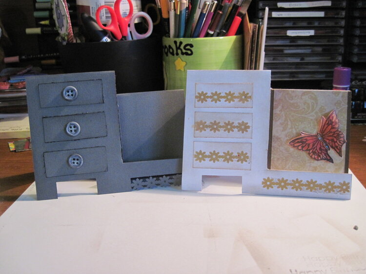 Side step drawer card inspired by pinterest