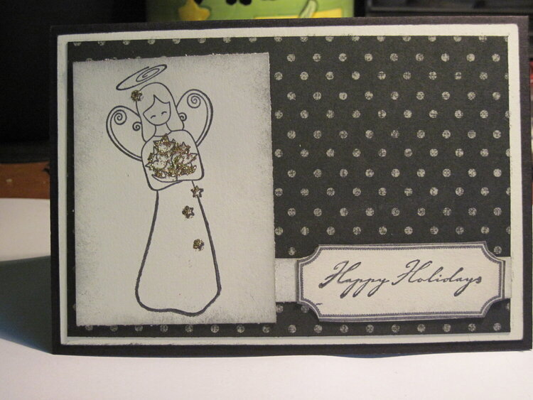 Agel Christmas card with polka dots