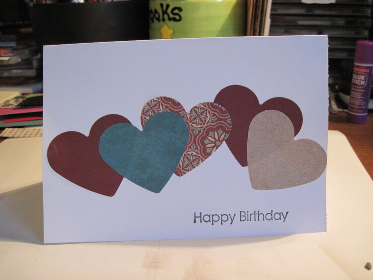 Heart Birthday card inspired by pinterest