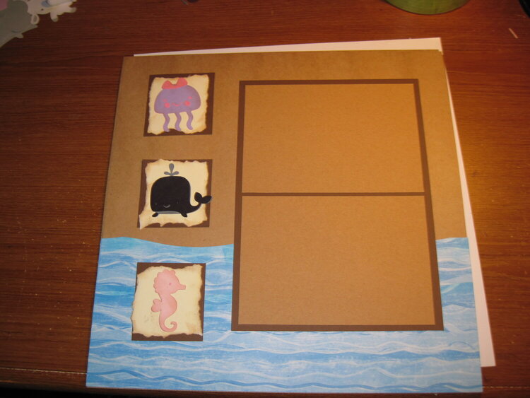 Water fun layout for baby album