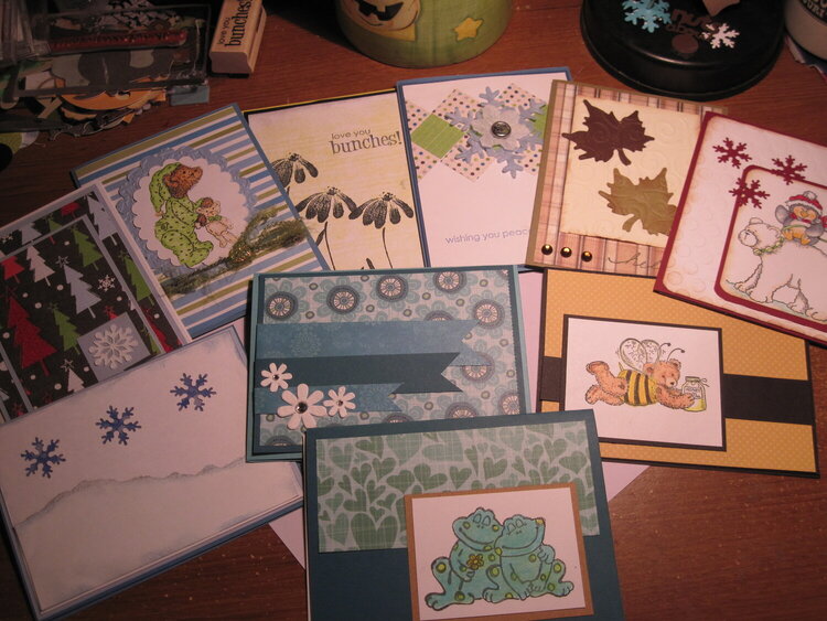 10 cards for OWH virtual card making pary over Labor Day weekend.