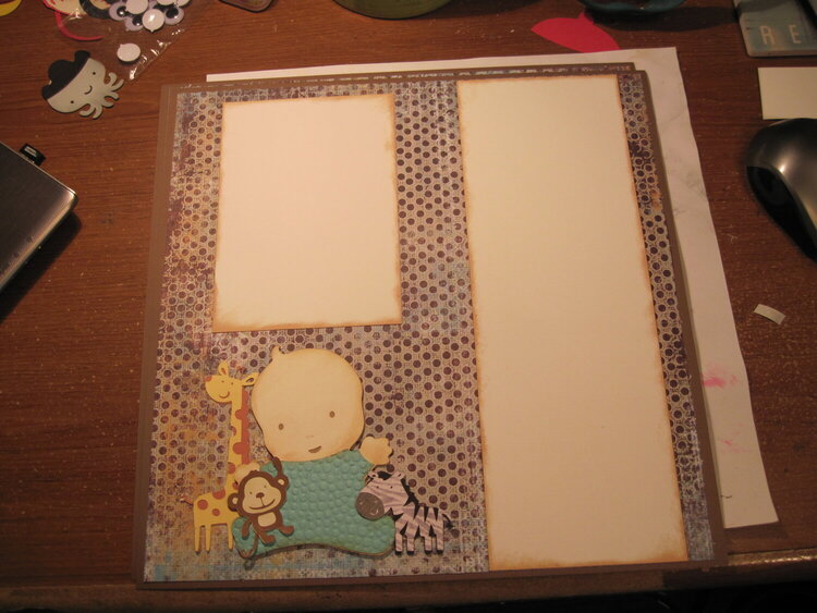 Baby layout with safarie animals