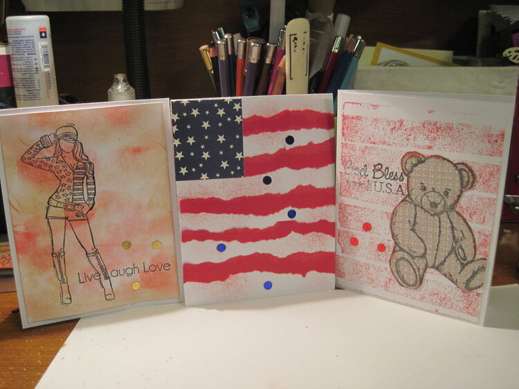 Red White and Blue cards