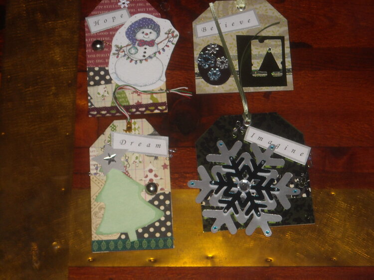 Tags for mini stocking swap: tag section