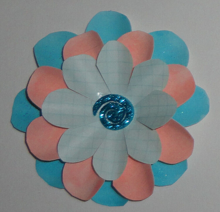 Blue Swirl Flower Detail