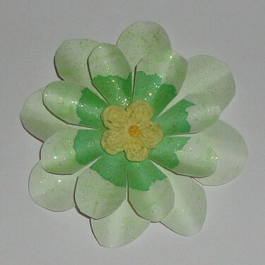 Green Handmade Flower Detail