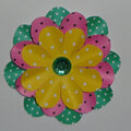 Handmade Polka Dot Flower Detail