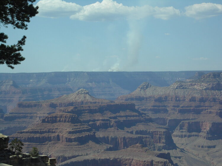 Fire by Grand Canyon