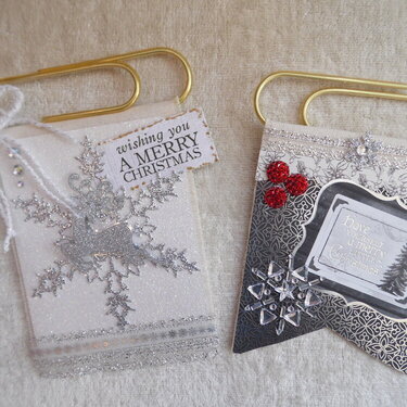 Jumbo Paper Clip Christmas Tags or Ornaments