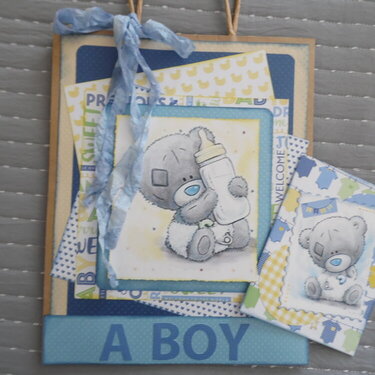 Baby Shower matching card &amp; bag