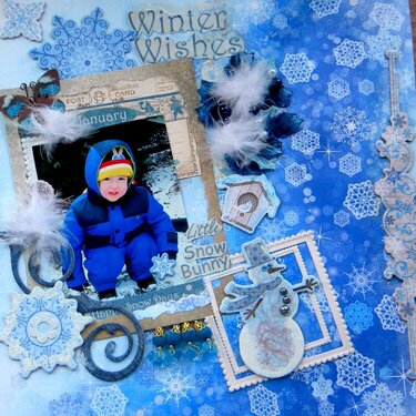 *Scraps of Elegance* Winter Wishes* Little Snow Bunny*