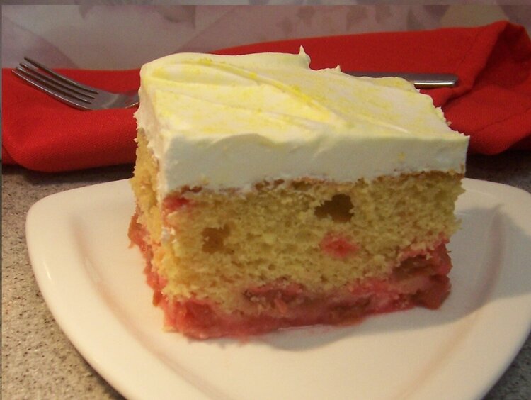 Rhubarb Cake (SO EASY)