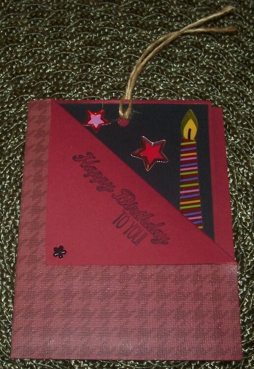 Candle B-day Gift CardHolder