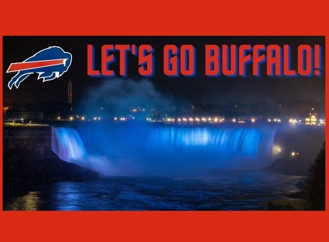 Niagara Falls went blue for Buffalo Bills
