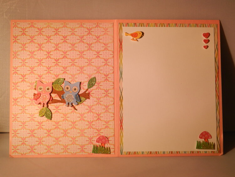 Inside of Lacy Owl Card