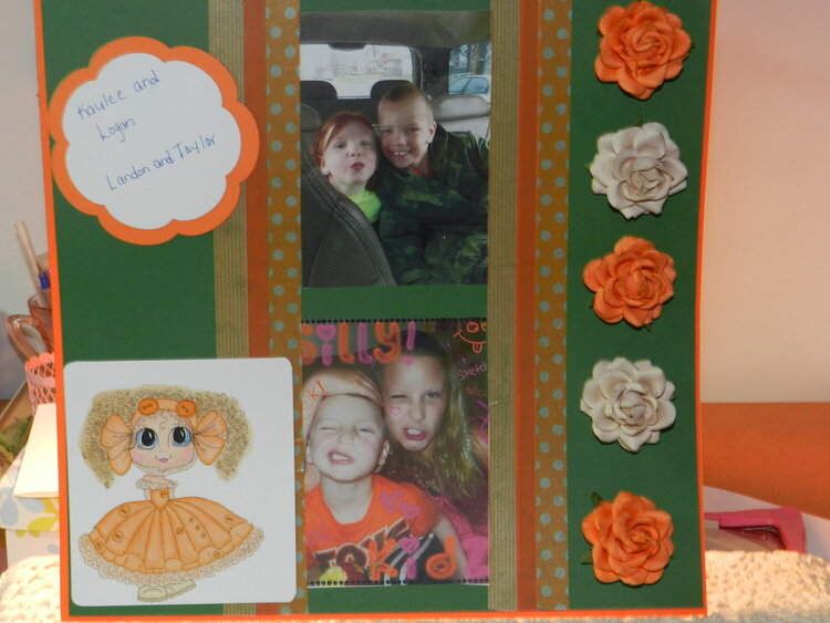 Scrapbook Page in Orange