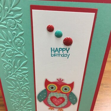 Owl Birthday card