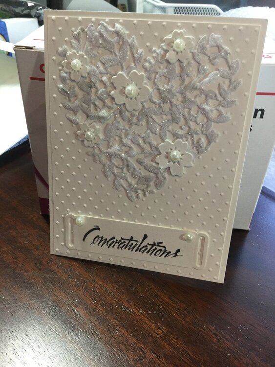 Glittery wedding card