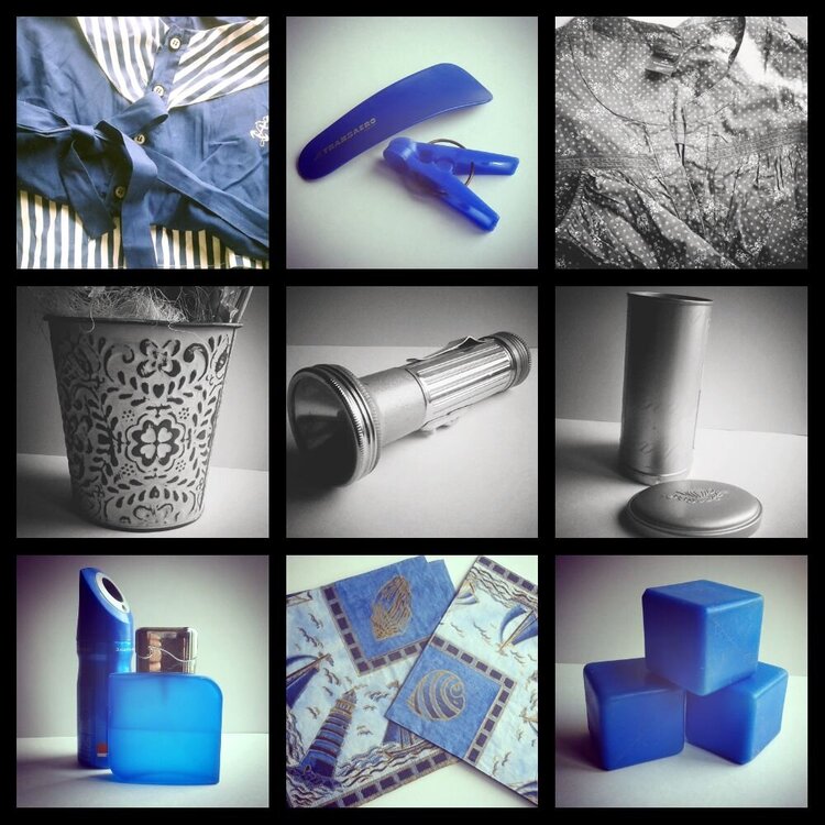 collage &quot;gray + blue&quot;