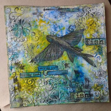 flying fish.Collage