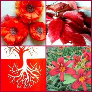 red collage