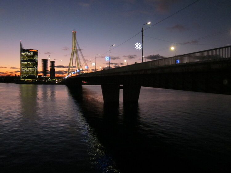 Cable Bridge.Riga.Latvia